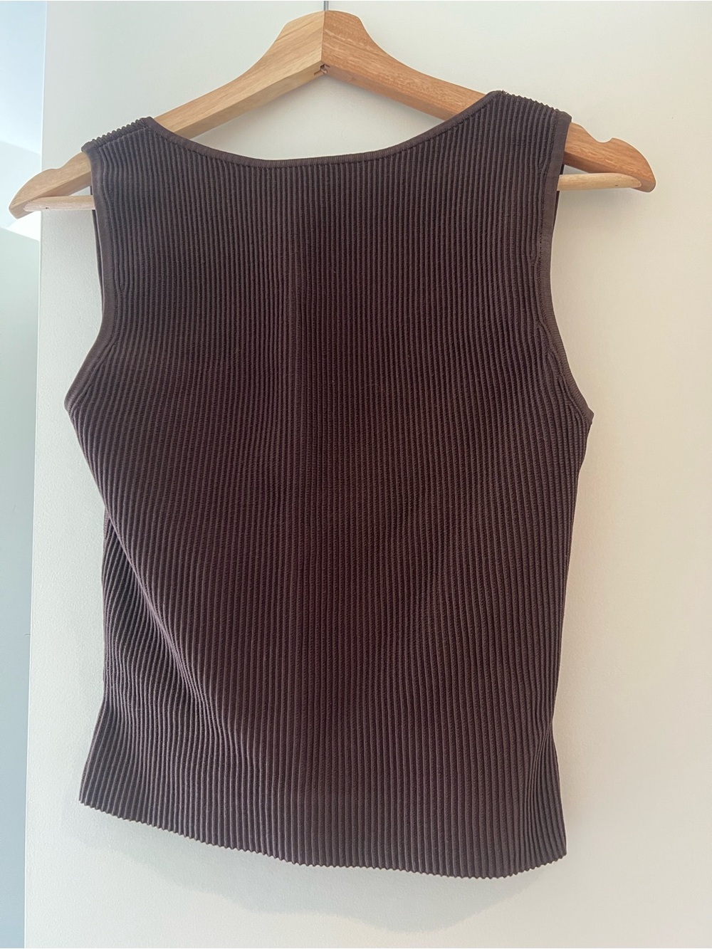 Babaton Ribbed Tank Top in rich mocha Brown - Picture 1 of 3